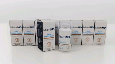 Miami MD Total Beauty Matrix For Skin, Hair & Nails 60 Capsules NEW In Box