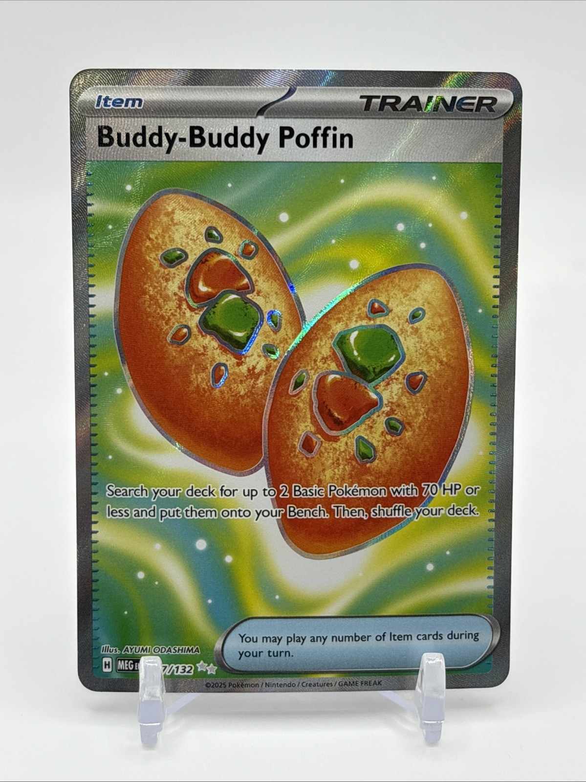 Pokemon Mega Evolution Buddy Buddy Poffin 167/132 Full Art Ultra Rare NM