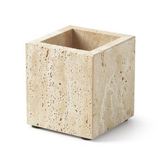 Real Natural Travertine Marble Toothbrush Holder  Pen Holder  Makeup Brush ...