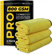 THEPROSTUFF Car Detailing Microfiber Towels, Pack of 3