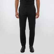 Prada Sport Black Cotton Straight Fit Linea Rossa Trousers M