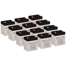 Set of 12 Sealed Lead Acid Batteries 12V 5Ah F1 by SigmasTek
