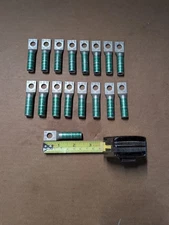 LOT OF 17, BURNDY, N75, 1 STR CU GREEN DIE, 375 OR 11, CRIMP LUG CONNECTORS