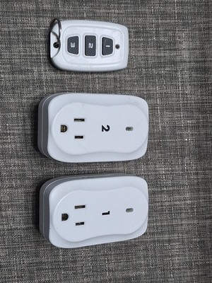 EJWOX  Indoor Remote Control Outlet, Wireless Remote 2 Outlets Switch 