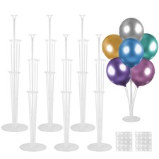 6 Sets Balloon Stand Kits, Balloon Sticks with Base for Table Centerpieces Gr...