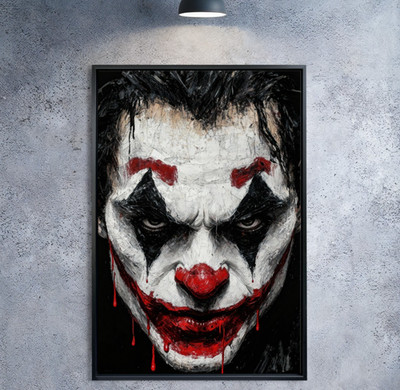 JOKER - ROSE, Batman Kunst Wandbild, Acrylglas, Leinwand oder Poster. Dekoration