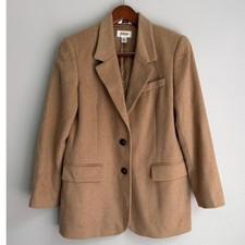 Talbots Petites 100 Pure Camel Hair Blazer Made in Italy Tan Brown Size 6P