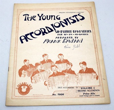 1939 The Young Accordionists for 2nd Accordion Arr Gaviani Collection/Song Book 