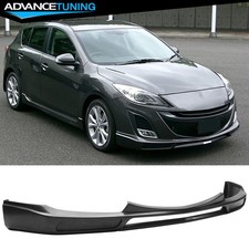 Fits 09-11 Mazda 3 K Style Front Bumper Lip Spoiler Splitter Kit Unpainted Pu