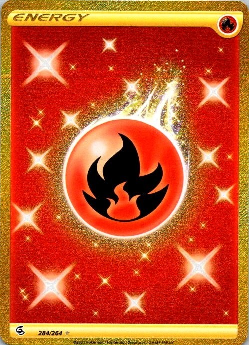 Pokemon TCG SWSH08: Fusion Strike #284/264 Fire Energy (Secret) NM (SKU 1-4)