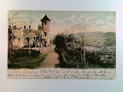 Jena, Landgrafenhaus, AK, gelaufen 1904