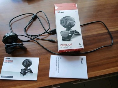 Trust Exis Webcam mit Mikrofon USB Webkamera 480p Camera USB PC Business Schwarz