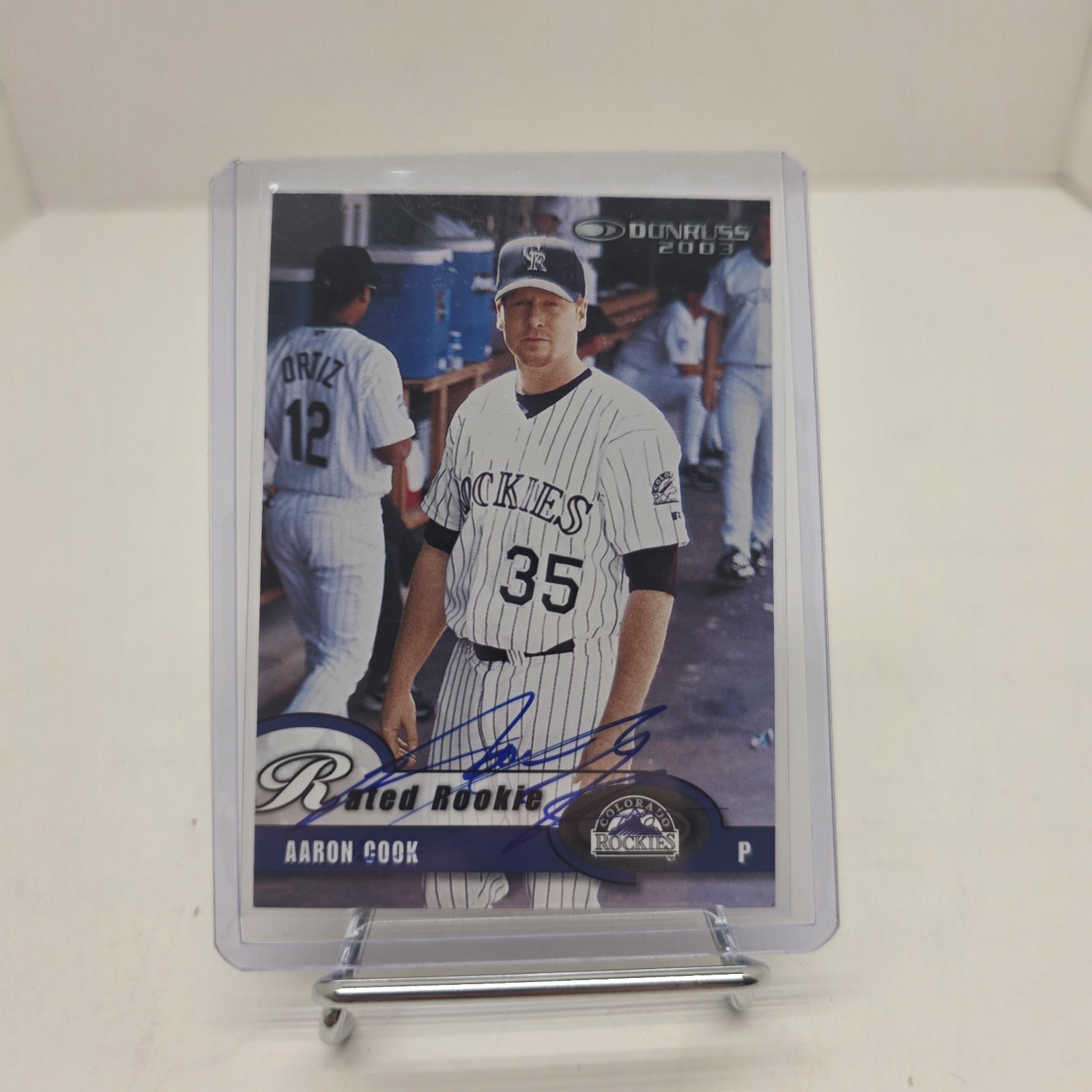 Aaron Cook Signed 2003 Donruss Rated Rookie #41 Auto Colorado Rockies RC
