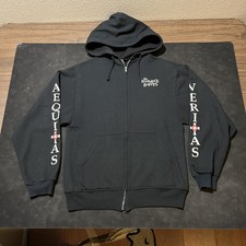 The Boondock Saints Hoodie Mens Small Black Full Zip Aequitas Veritas Jerzees The Boondock Saints Hoodie Mens Small Black Full Zip Aequitas Veritas Jerzees