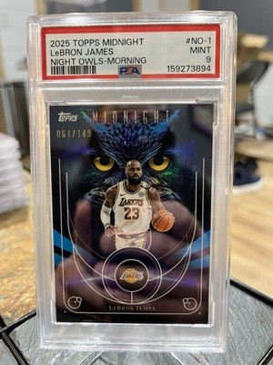 Topps LeBron James Night Owls Morning #NO-1 /149 PSA 9 Los Angeles Lakers