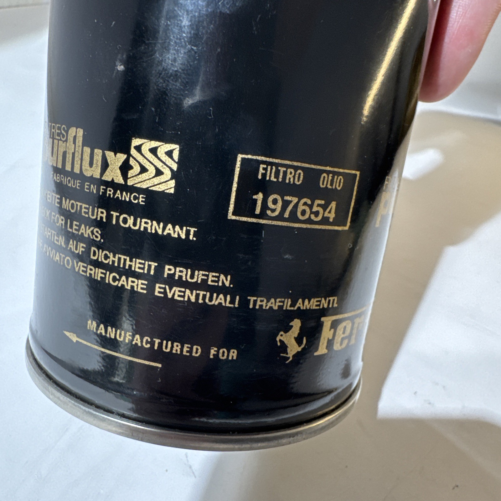 New Purflux LS 925 Metal Screw-On FERRARI Oil Filter & Seal - 197654 - 30NM