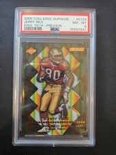 2000 Collector's Edge Supreme Jerry Rice #ET24 Edge Tech Preview PSA 8 NM-MT