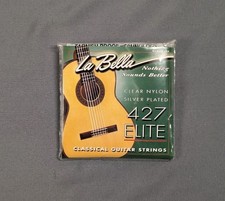 La Bella 427 Elite Classical Guitar Strings Clear Nylon Silver Plated Bronze
