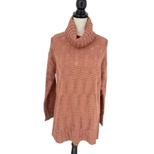Lovers & Friends Sweater Womens Coral Cowl Neck Long Sleeve Oversized Size Small