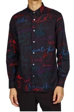 Paul Smith  Shirt  Sz Smoll Men's  Black  Slim Fit Light  Made In Italy