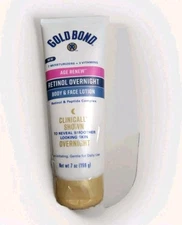Gold Bond Age Renew Retinol Overnight Body & Face Lotion, With Retinol & Peptide