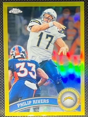 2011 Topps Chrome Philip Rivers #90 Gold Refractor /50 Bookend eBay 1/1 Chargers