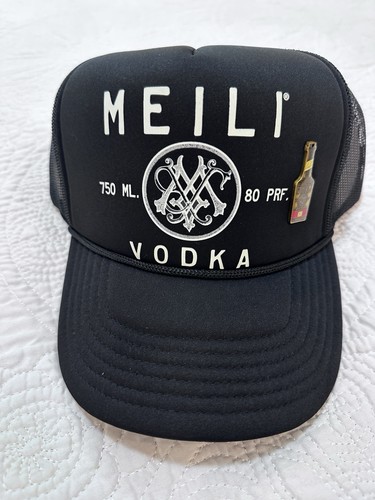 NEW Meili Vodka Hat & Pin Snap Back Trucker Hat Jason Momoa Madeworn Black Cap