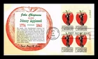 US COVER JOHNNY APPLESEED AMERICAN FOLKLORE FDC PLATE BLOCK KHOL KRAFT