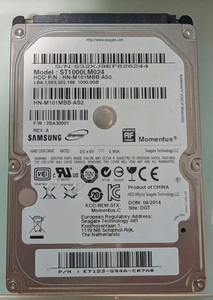 Samsung ST1000LM024 1TB 2,5", SATA-III, 5400RPM, 16MB Cache, 9,3mm