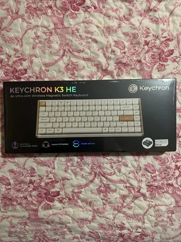 Keychron K3 HE Low Profile Wireless Magnetic Keyboard White Wood