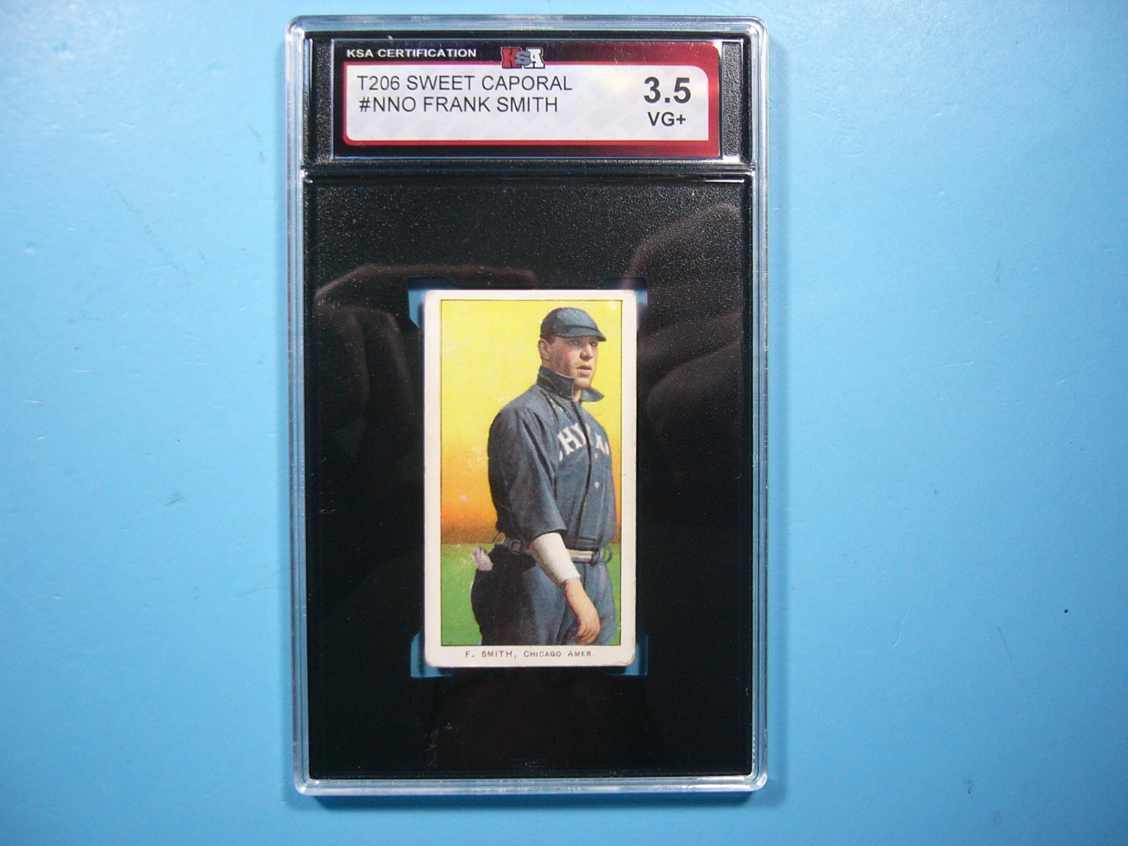 1909 T206 SWEET CAPORAL BASEBALL CARD #NNO FRANK SMITH KSA 3.5 VG+ 1909/11 GL