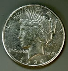 1924-S Peace Dollar Silver AU ~ 25617