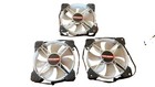 COOLMOON PC Case Cooling Fans 3-Pack, Black Frame with White Blades — photo 1