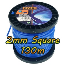 130m of 2mm SQUARE OZAKI Strimmer line  0.22 per metre