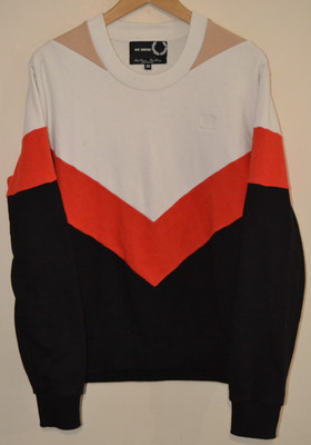 Herren RAF SIMONS x Fred Perry Geometric Pullover Sweater Pulli Größe 38
