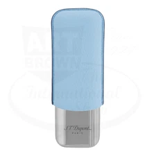 S.T. Dupont Metal Base Turquoise & Chrome 2 Cigar Case, 183264