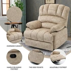 Large Grand Manual Recliner Chair Oversized Rocking Chair, Overstuffed Sofa Home