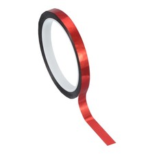 Metalized Polyester Film Tape 3/8 in x 55 Yard Glossy Red