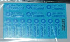 RAILTEC 2-8610 Blue Circle Cement logos (suit PCAs etc)  2MM N GAUGE DECALS