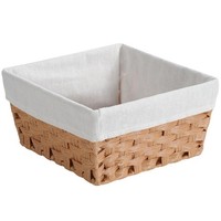 Brotkorb KöRbchen 28,5X14,5X28,5 Cm Kunststoff Baumwolle Braun Obstkorb Brotbox