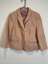 Simply Vera Wang Blazer Jacket Size M Salmon Two Button/Pockets/Textured