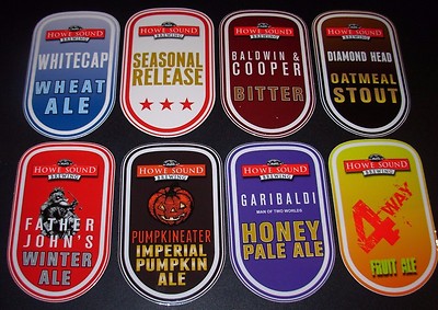 HOWE SOUND BREWING 8 STICKER PACK LOT decal craft beer brewing brewery D