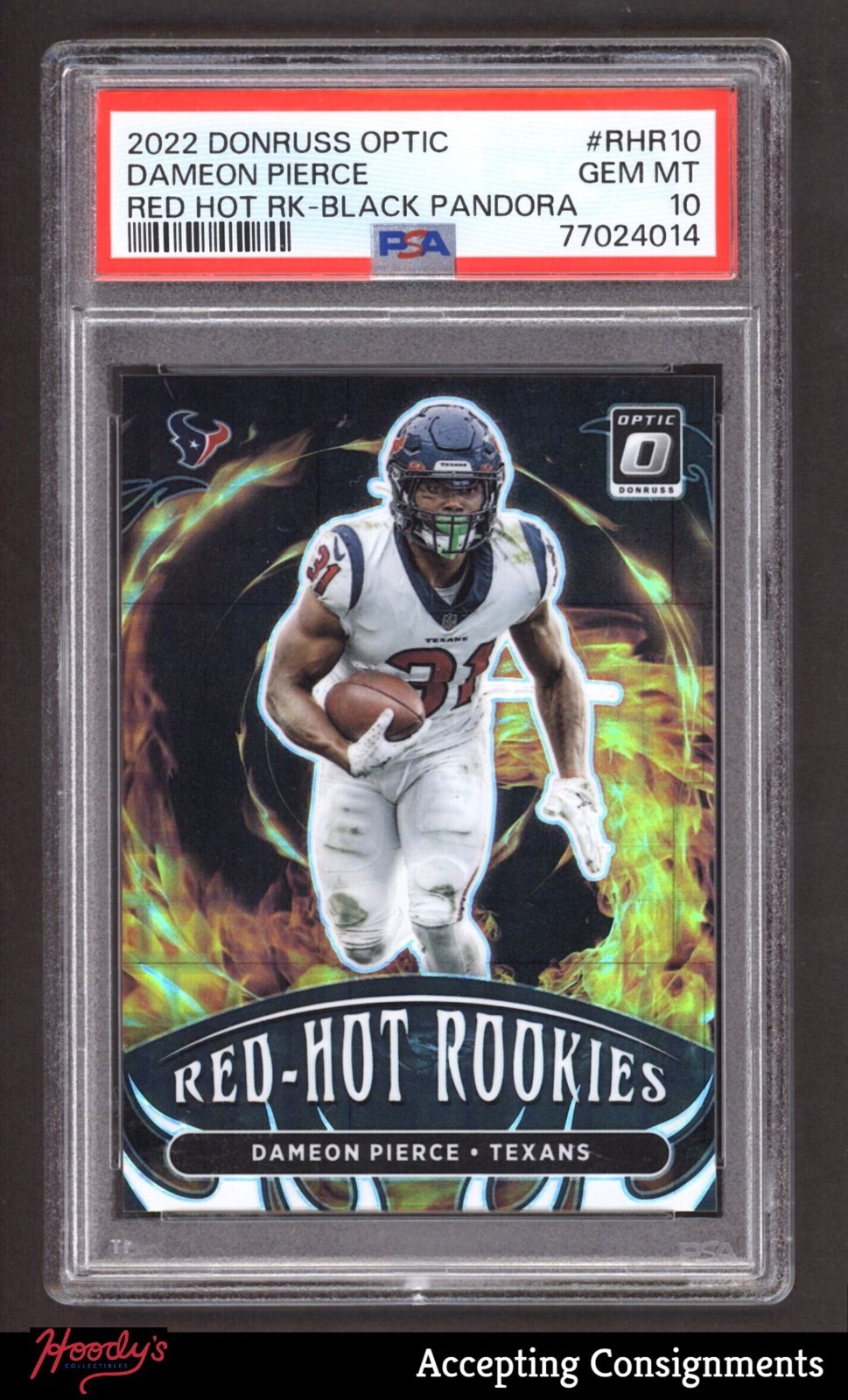 Dameon Pierce Panini Donruss Optic Red Hot Rookies #RHR10 Black Pandora