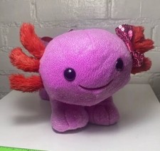 Build A Bear Red Pink Sparkle Axolotl Plush Love You Alotl