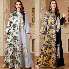 Moroccan Abaya Kaftan Women Evening Long Dress Dubai Muslim Party Gown Arab Robe