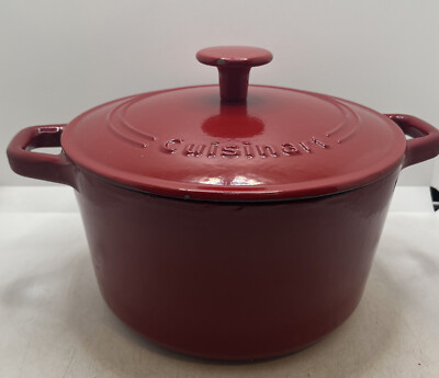 Cuisinart 3qt Red Enamel Cast Iron Dutch Oven Roaster C1630-20
