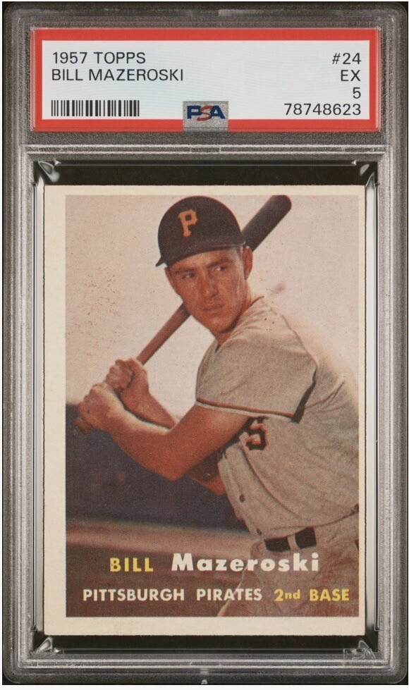 1957 Topps Baseball #24 Bill Mazeroski PSA 5 Pittsburgh Pirates