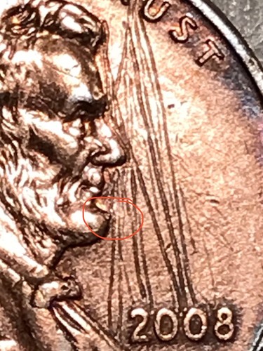 2008 D Lincoln Cent Multiple Die Gouges Error Coin - Picture 5 of 5