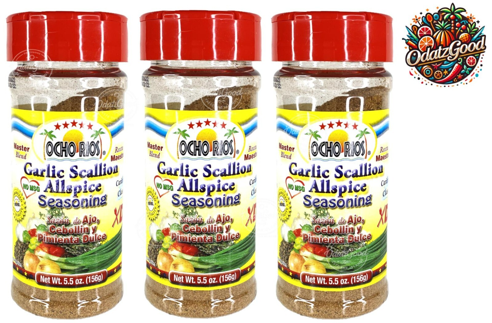 Pimienta de Jamaica cebolleta ajo Ocho Ríos | Mezcla de especias caribeñas | 5,5 oz (170 g)