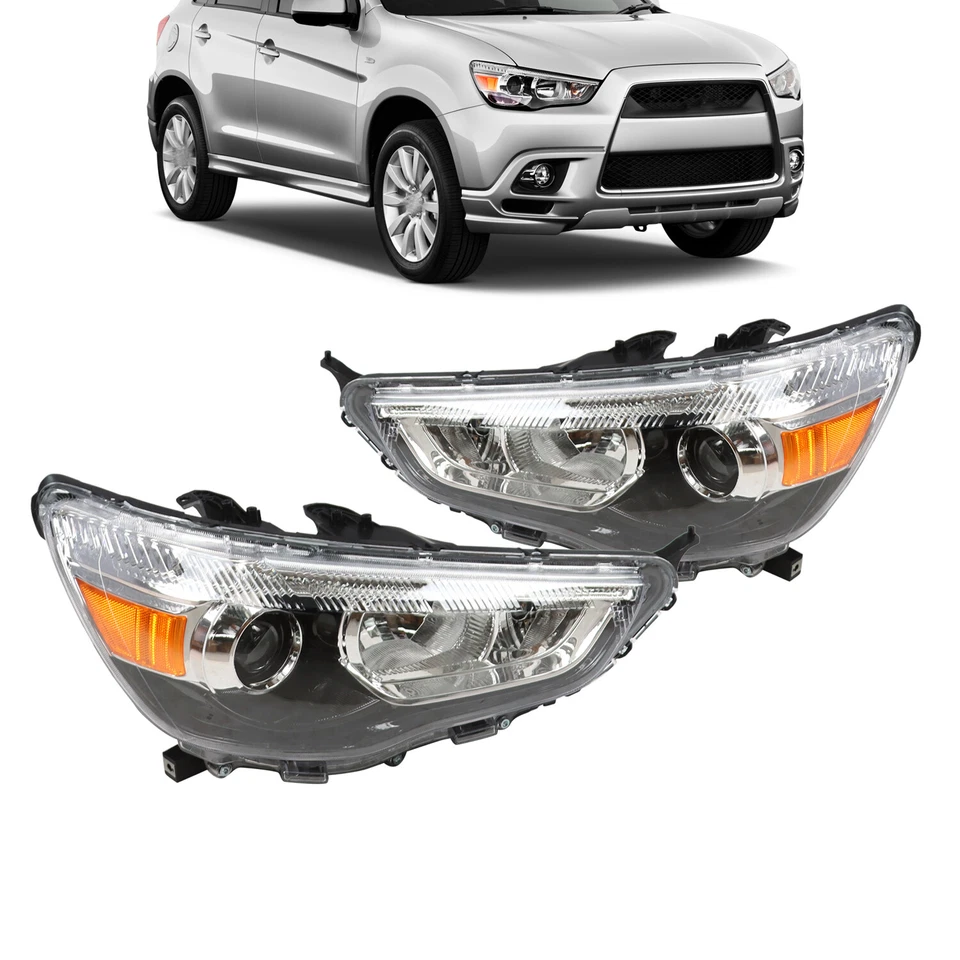 Pair For 2011-2019 Mitsubishi Outlander Sport Headlight Headlamp Left+Right Side Foto 4 de 4
